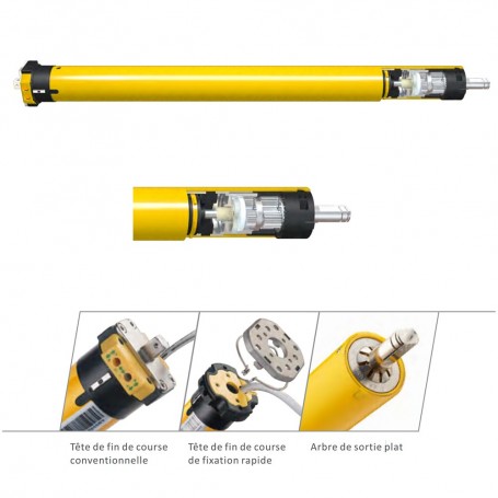 Moteur tubulaire AM45-50/12-M FDM Manoeuvre de secours Filaire