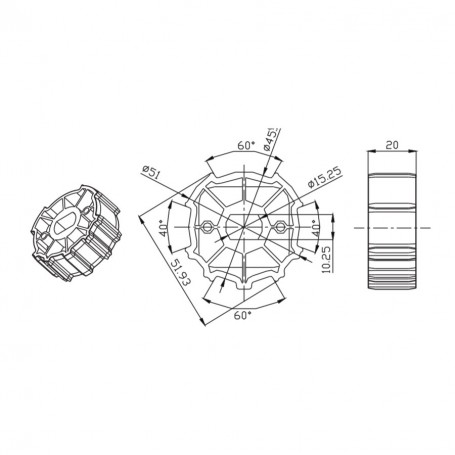 Bague ZF54 de 54 mm AM45