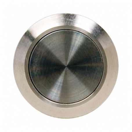 BOUTON POUSSOIR INOX 19 mm NO BORNIER A VIS