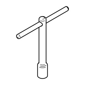 RIC _ Clé triangulaire de déverrouillage pour borne