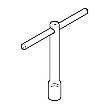 RIC _ Clé triangulaire de déverrouillage pour borne