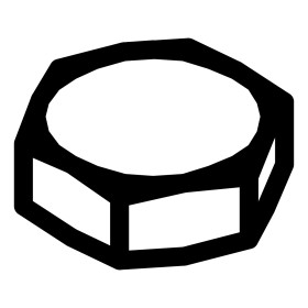 RIC _ Ecrou plat zingué M12 UNI 5589