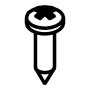 RIC _ Vis autof. tête  bombée cruciforme zinguée Ø4.2x16 UNI 6954