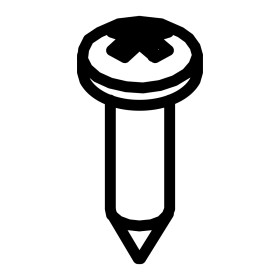 RIC _ Vis autof. tête  bombée cruciforme zinguée Ø4.2x16 UNI 6954