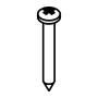 RIC _ Vis autof. tête  bombée cruciforme zinguée Ø4.8x38 UNI 6954