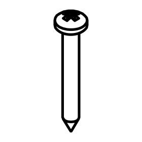 RIC _ Vis autof. tête  bombée cruciforme zinguée Ø4.8x38 UNI 6954