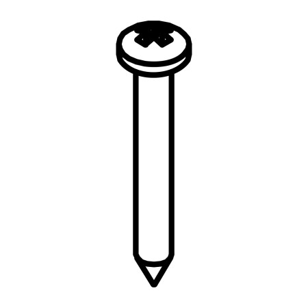 RIC _ Vis autof. tête  bombée cruciforme zinguée Ø4.8x38 UNI 6954