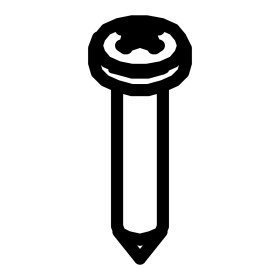 RIC _ Vis autof. tête  bombée cruciforme inox Ø4.8x25 UNI 6954