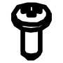 RIC _ Vis filetée triangle tête bombée cruciforme zinguée M5x8 UNI 8112