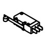 RIC _ Micro-interr. IP67 contact or 4.8x0.5 levier long avec roue