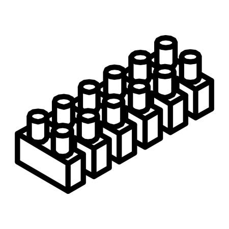 RIC _ Domino en Nylon blanc 110° 6 pôles