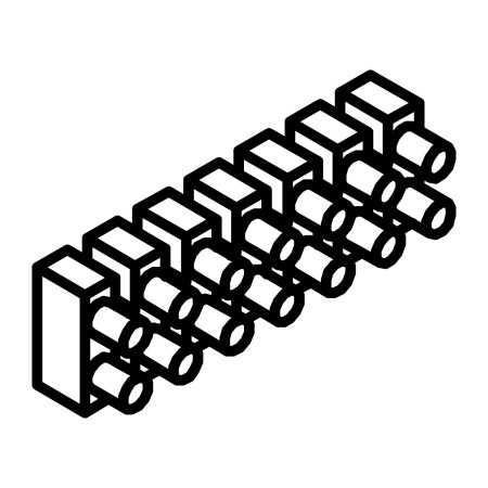 RIC _ Domino en Nylon blanc 110° 7 pôles
