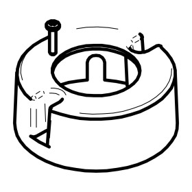 RIC _ Capot d?encodeur en plastique en ABS noir perforé