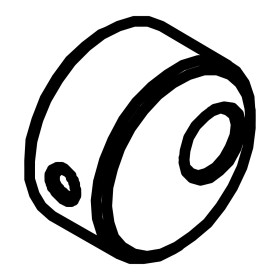 RIC _ Came de déverrouillage avec trou excentré Ø30 L15