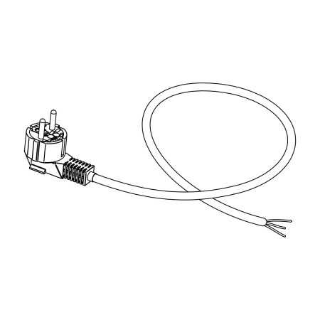 RIC _ Câble noir 3x1 L1200mm avec prise mâle