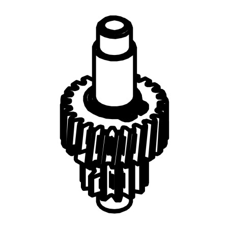 RIC _ Groupe déverrouillage intérieur engr. M1.5 Z24 Øe38.5 Livi 500-900