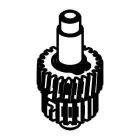 RIC _ Groupe déverrouillage intérieur engr. M1.5 Z24 Øe38.5 Pass