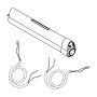 RIC _ Groupe extrudé-racleur Look course 520mm avec fin de course gris RAL 7016