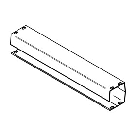 RIC _ Couvre tige en aluminium anodisé argent l350mm