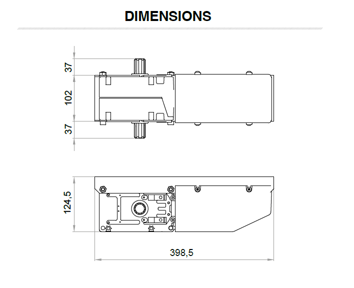 Dimensions du moteur DEA LIVI 550 PL