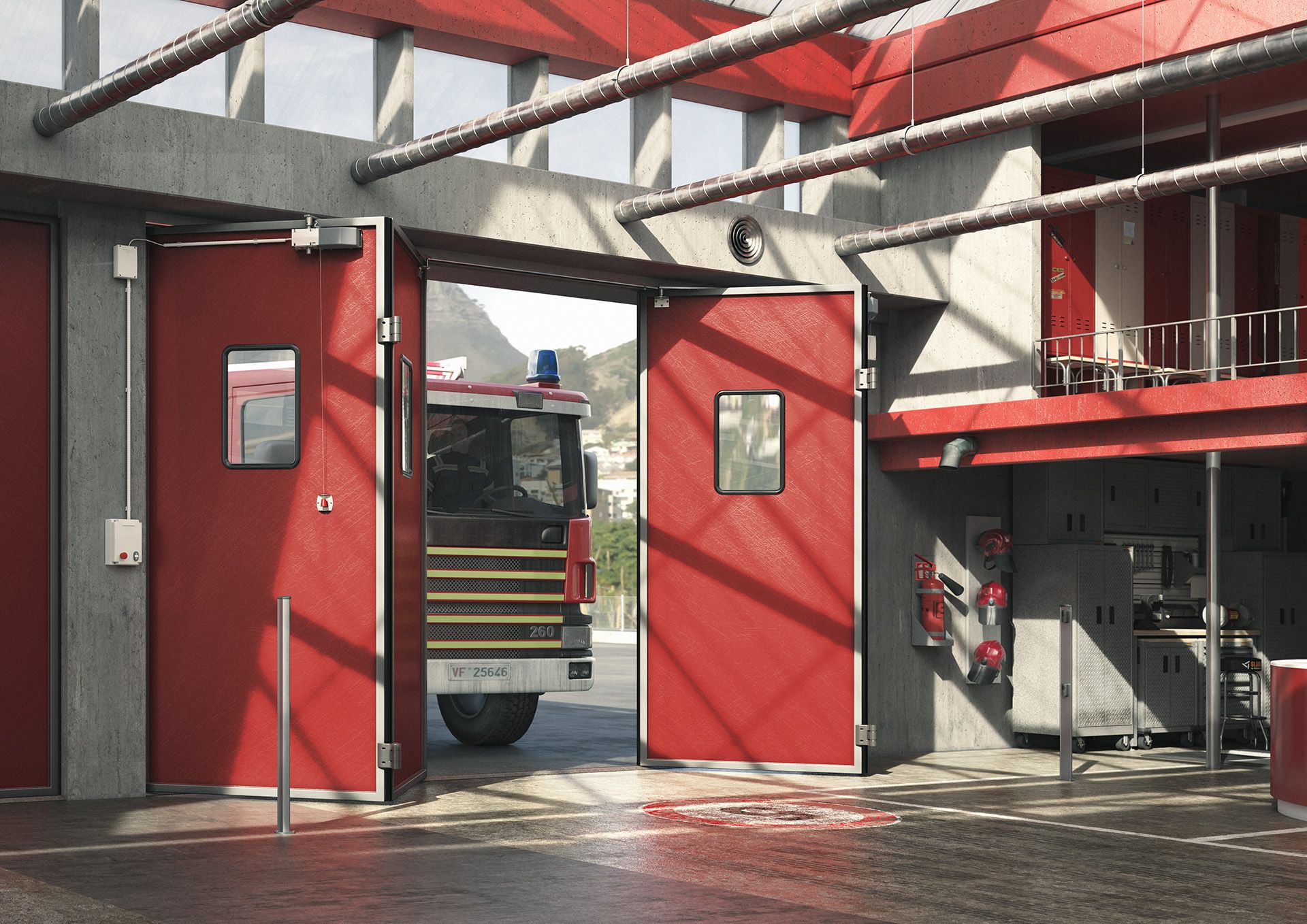 Porte accordéon industrielle motorisée par DEA LIVI 550 PL