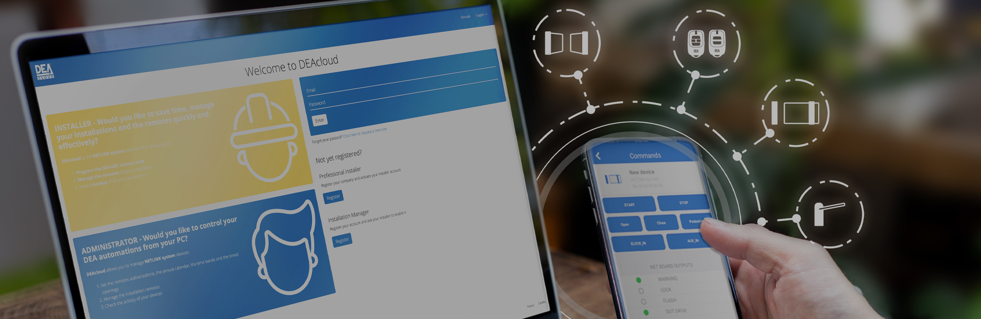 Gestion connectée des automatismes avec DEA NET-COM